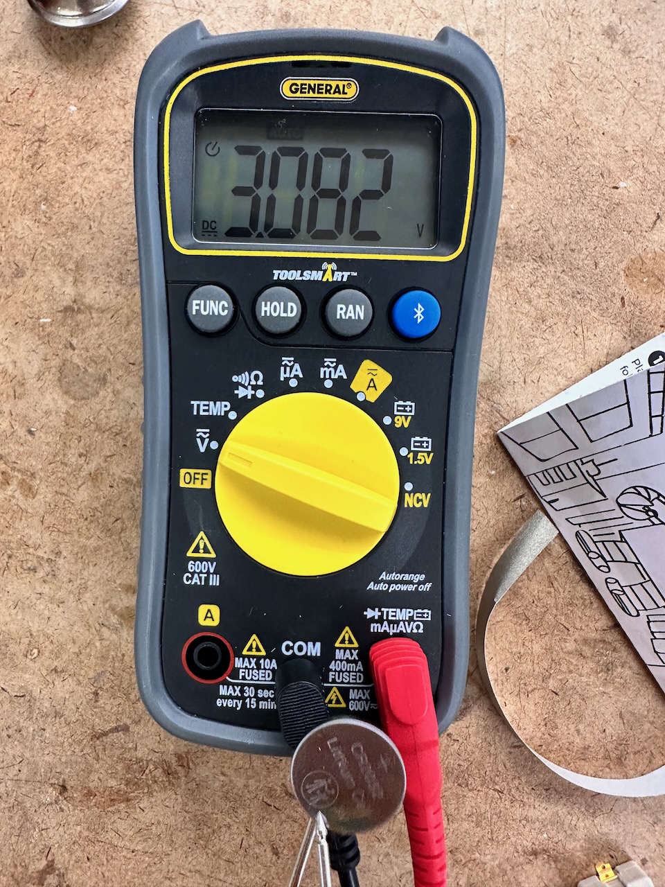 Multimeter battery